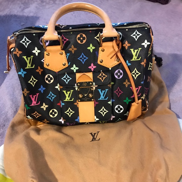 Louis Vuitton Handbags - Louis Vuitton Speedy 30 Multicolored Black Limited